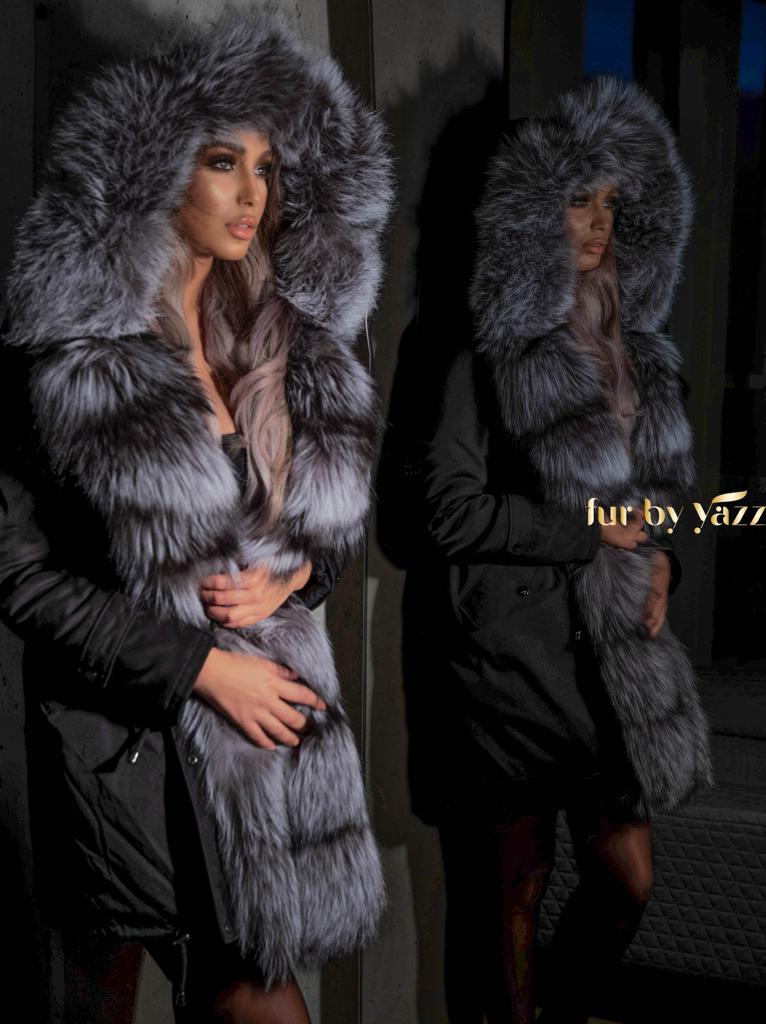 Fur Parka - Snow Grey